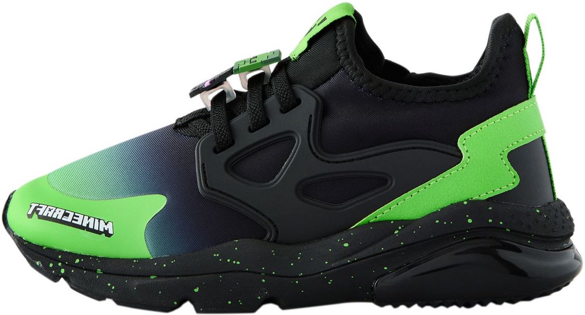 Next - Jongens - Minecraft elastische vetersneakers - Groen