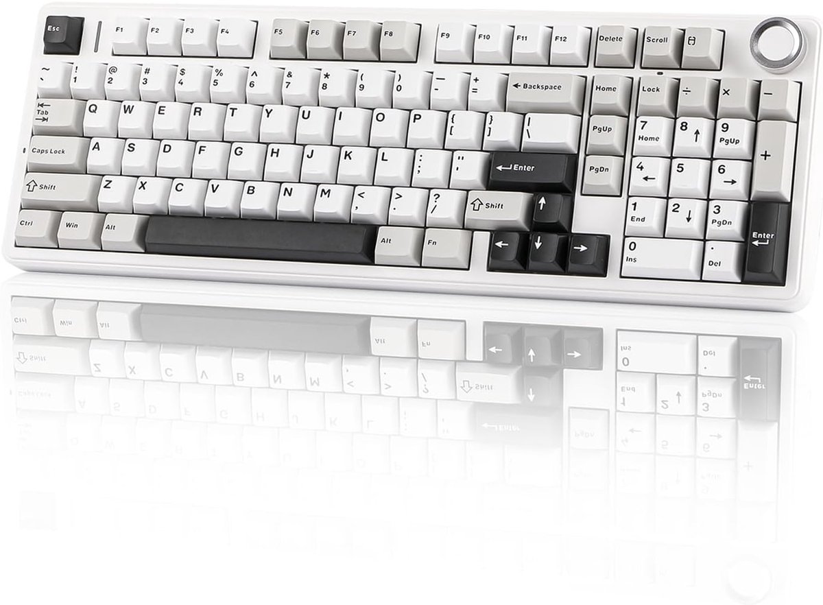 Draadloos 96% Mechanisch Toetsenbord met Numpad en Hot-Swappable Switches