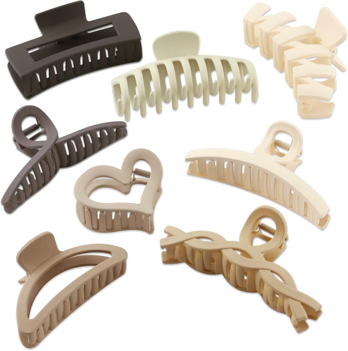 Grote Haarspeld Clips Set (8 stuks) voor Dik en Lang Haar - Sterke Anti-Slip Klemmen