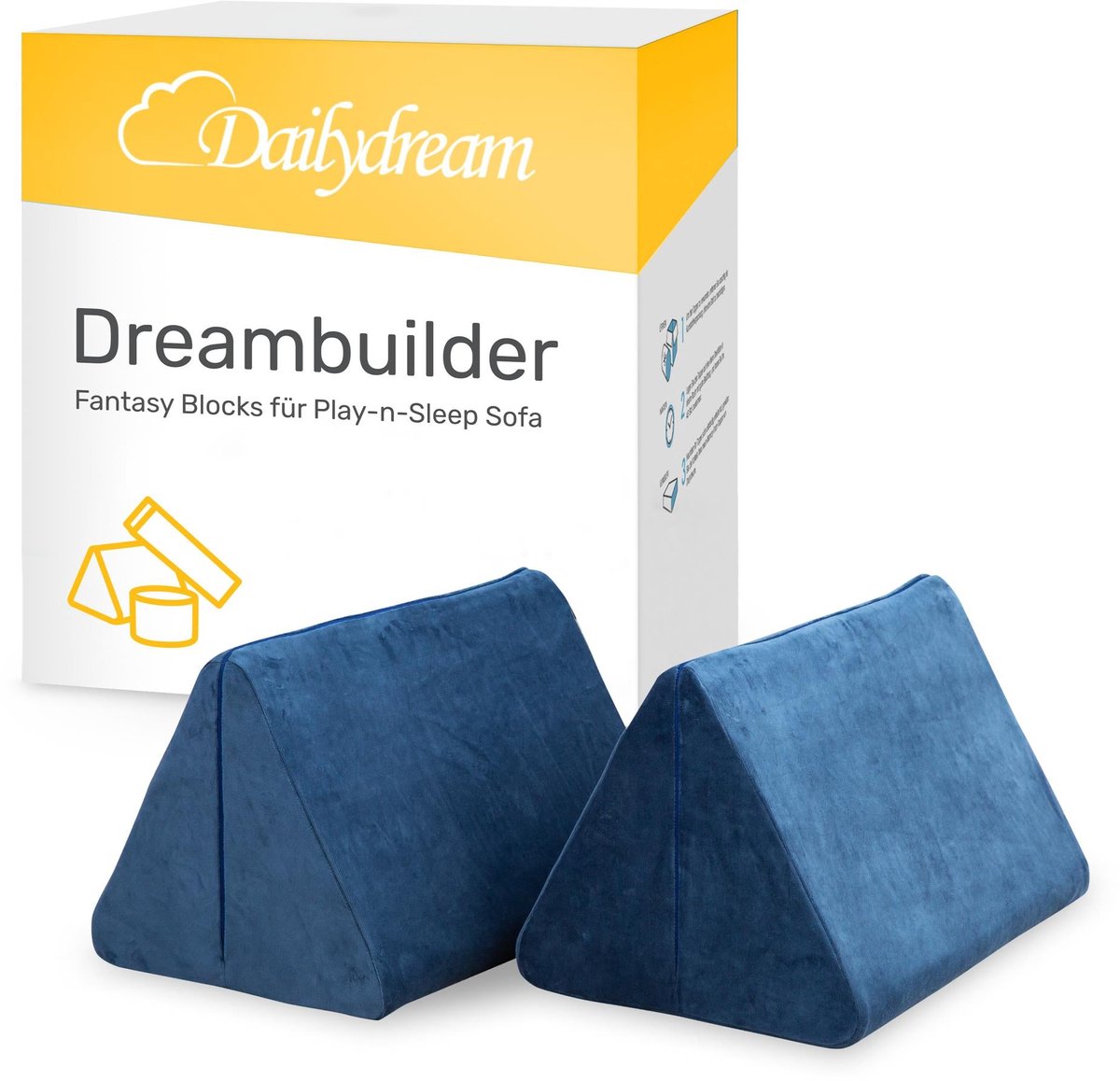 Dailydream | Fantasieblokken - uitbreiding voor het Dailydream spel en slaapbank, blauw Nog leuker, nog meer fantasie – de perfecte aanvulling voor kleine bouwers