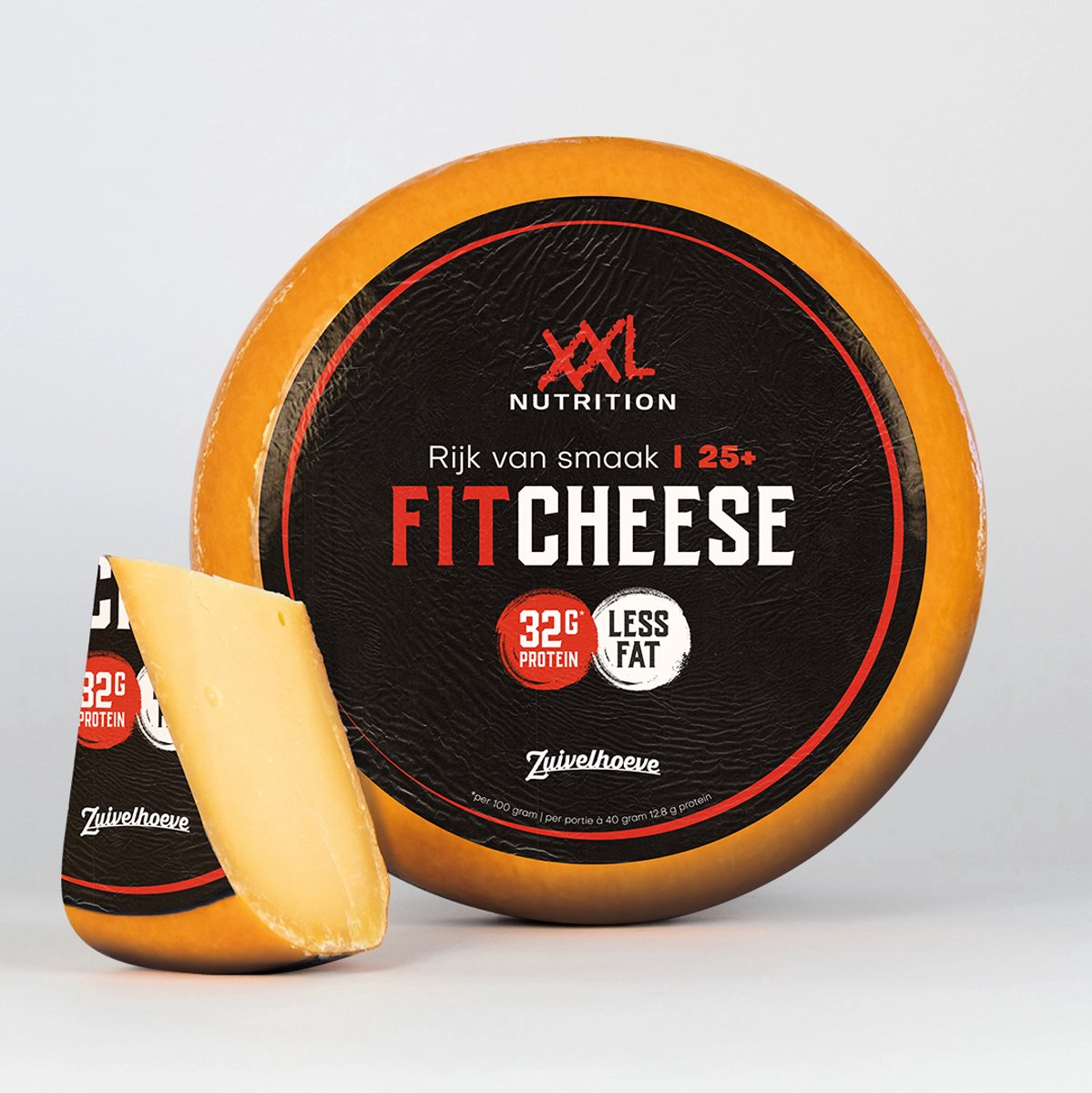 Zuivelhoeve XXL FIT CHEESE 25+ kaas - 1 Kilo kaas - Minder vet - Eiwitrijk - Zuivelhoeve XXL Nutrition kaas - Altijd vers - Proef & Geniet