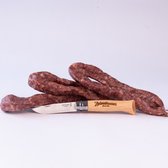 Zuivelhoeve Worstpakket Droge Worst - inclusief Opinel mes 8 - cadeau