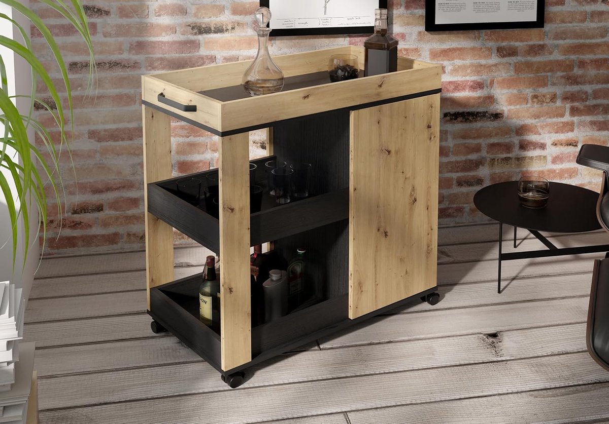 Barkast - Drankkast - Flessenrek - Wijnrek - Interieurdecor