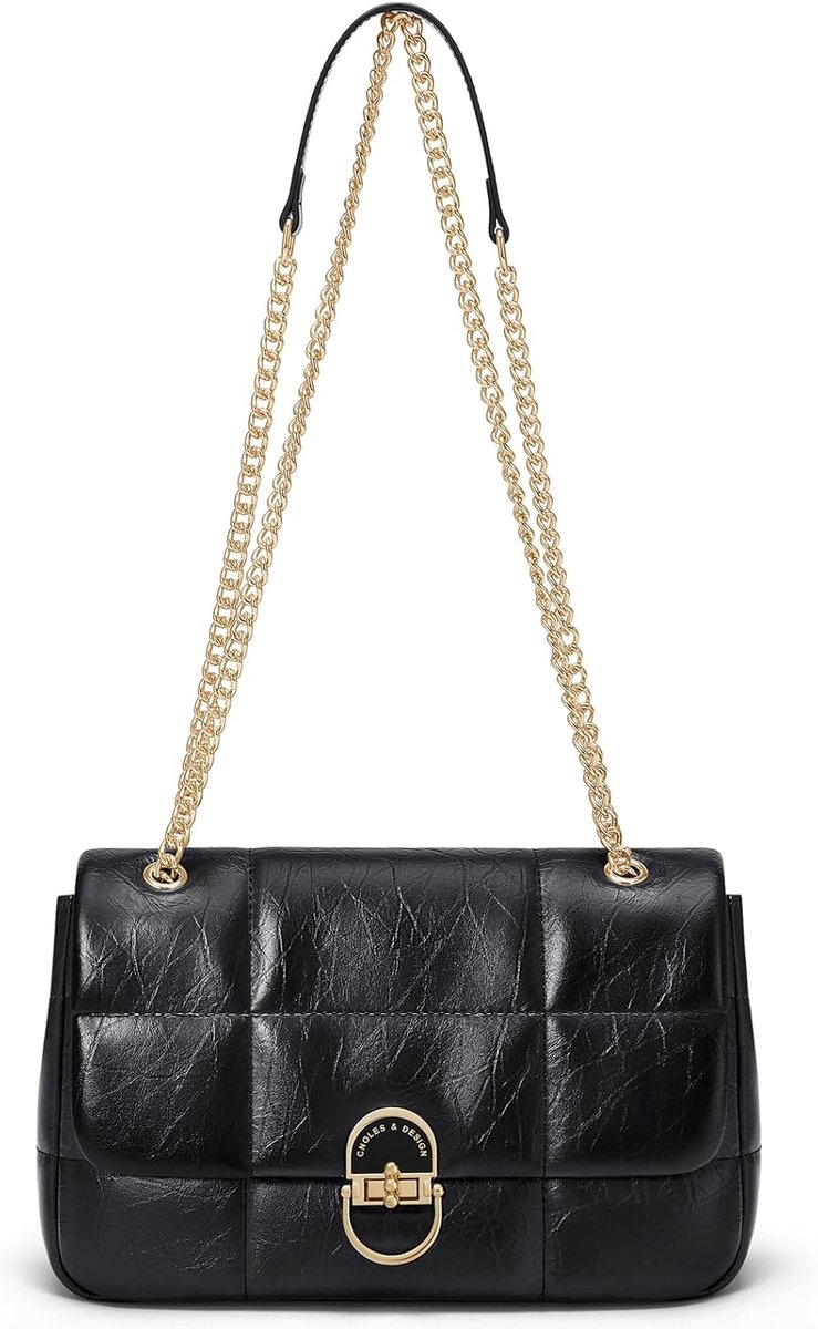 Elegante Schoudertas Dames met Gouden Kettingriem