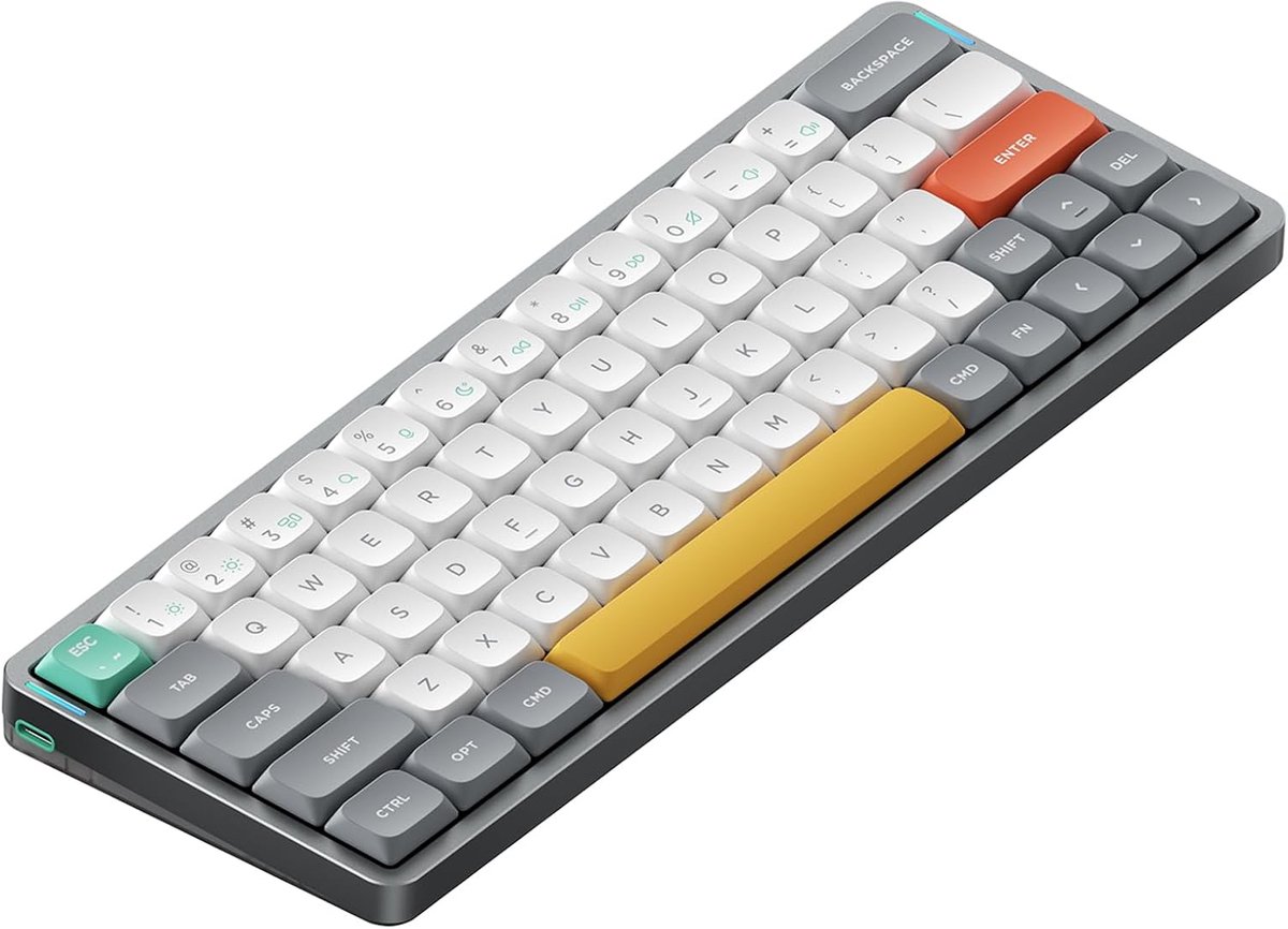 Compact 60% Mechanisch Toetsenbord Low Profile Draadloos QMK/VIA - ANSI Qwerty