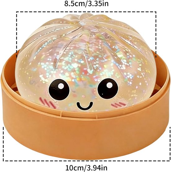 Mystery Dumplings Squish-y, gigantische glitterknoedel, Mega Rainbow Dumplings, schattige glitter knoedel squish-y grote angstverlichting fidget, zachte Squeez-e decompressiedeeggeschenken (goud