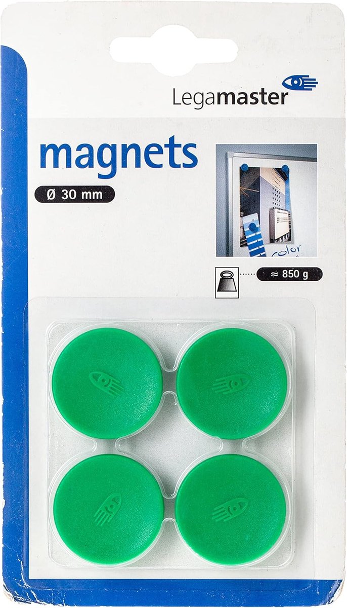 Set Blauwe Kleefmagneten Rond 30mm Voor Sterke Houdkracht