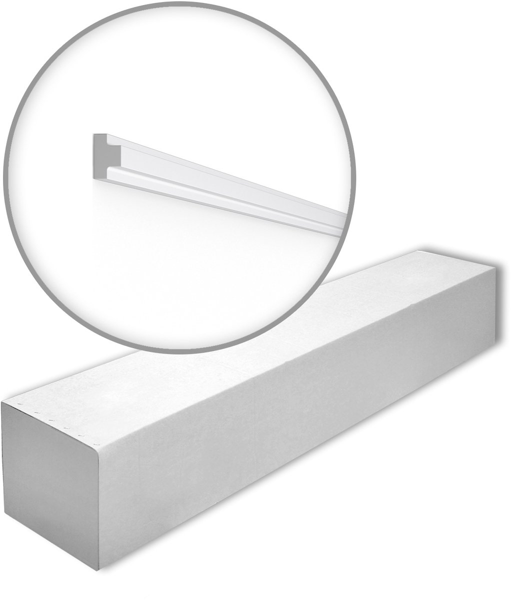 NMC T4-box-10 NOMASTYL Noel Marquet 1 doos 10 stukken Wandlijst Lijstwerk modern design wit | 20 m