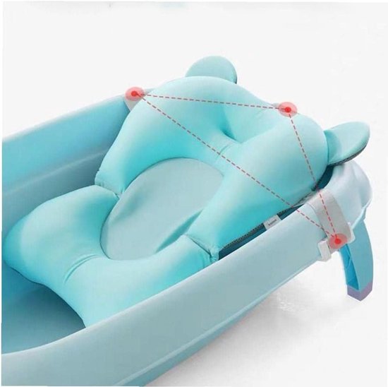 Baby Bad Kussen - Bad Ondersteuning - Veilig Baden - Sit-Me-Up Support - 76x51 cm - Groen — afbeelding 3