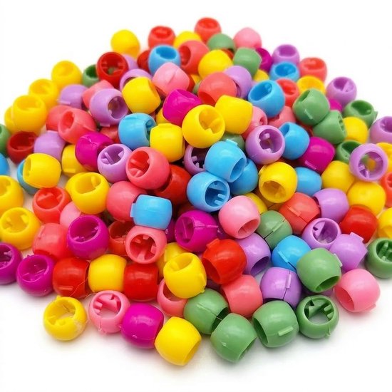 Set de 50 mini pinces à cheveux – multicolore – petites pinces à cheveux en plastique rond – petits accessoires capillaires pour filles et femmes