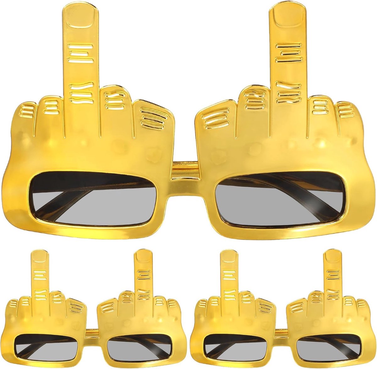Grappige Vingerbril Set (3 stuks) - Inklapbare Feestbril met Middelvinger Design voor Feestjes en Kostuums
