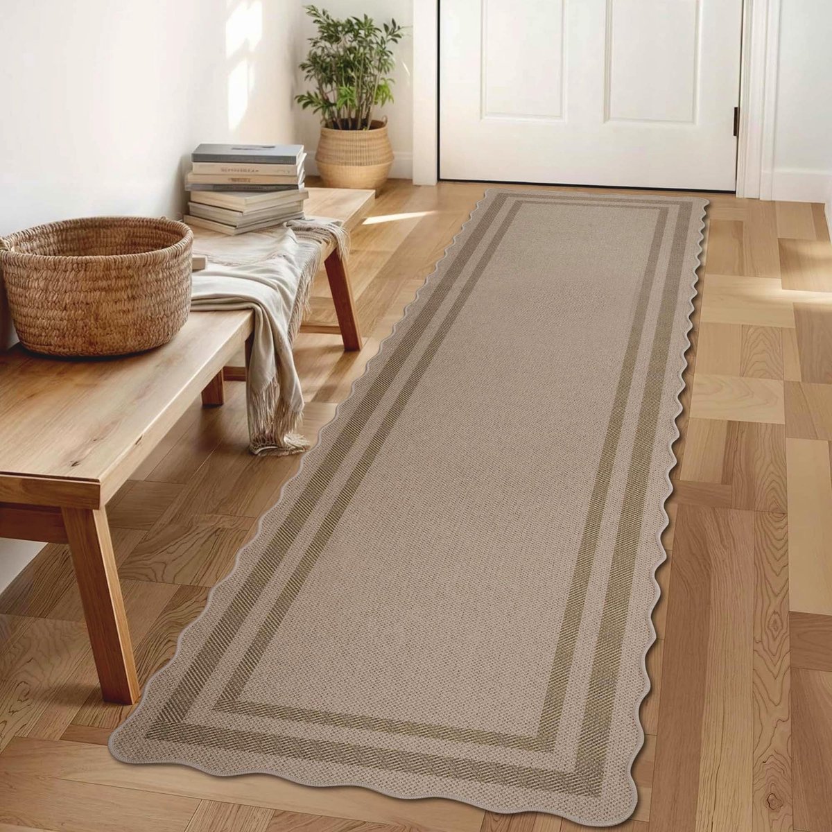 Teppich Läufer - Rutschfest - 80x200 cm Jute-Look