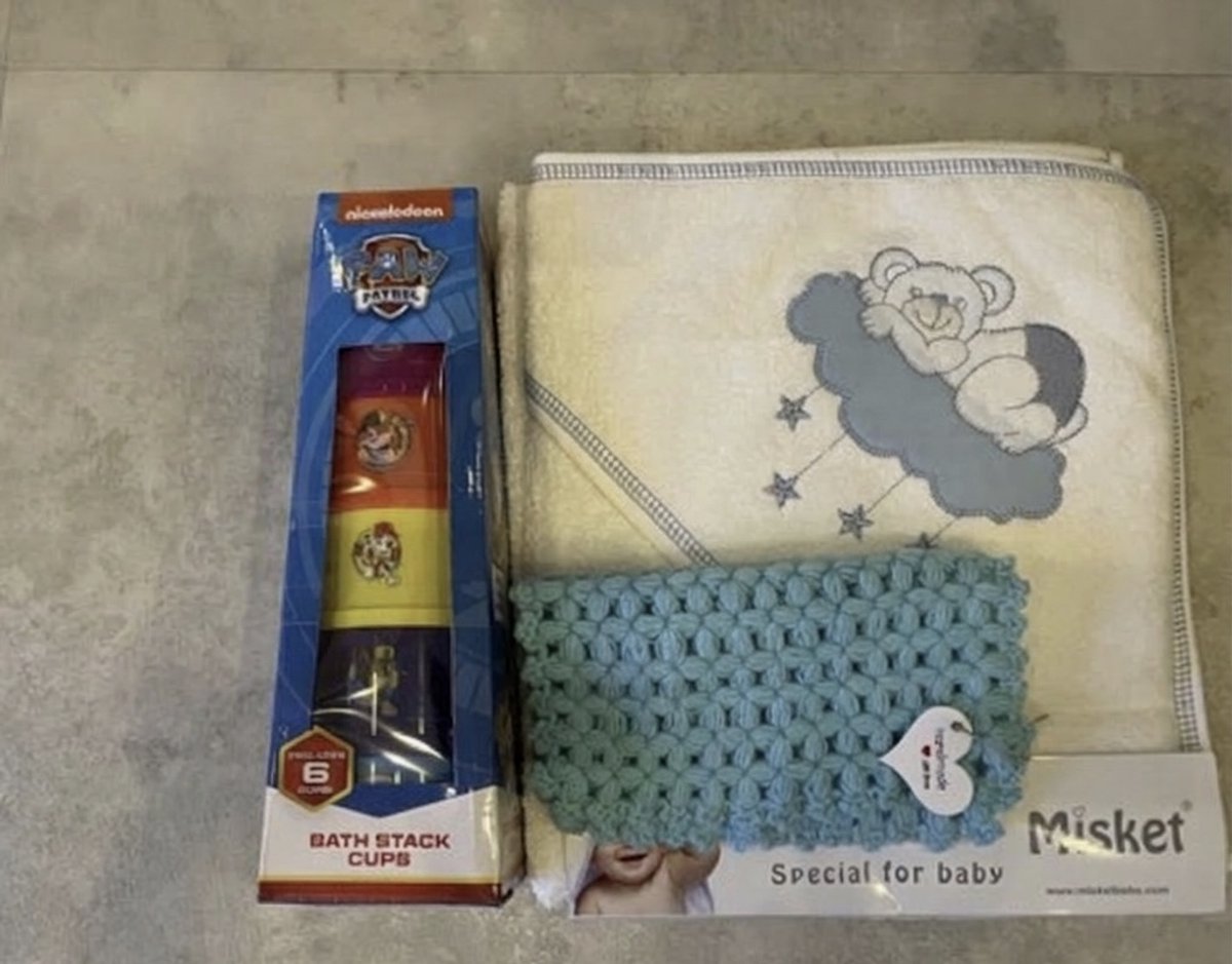 Baby badcape jongens - Beer