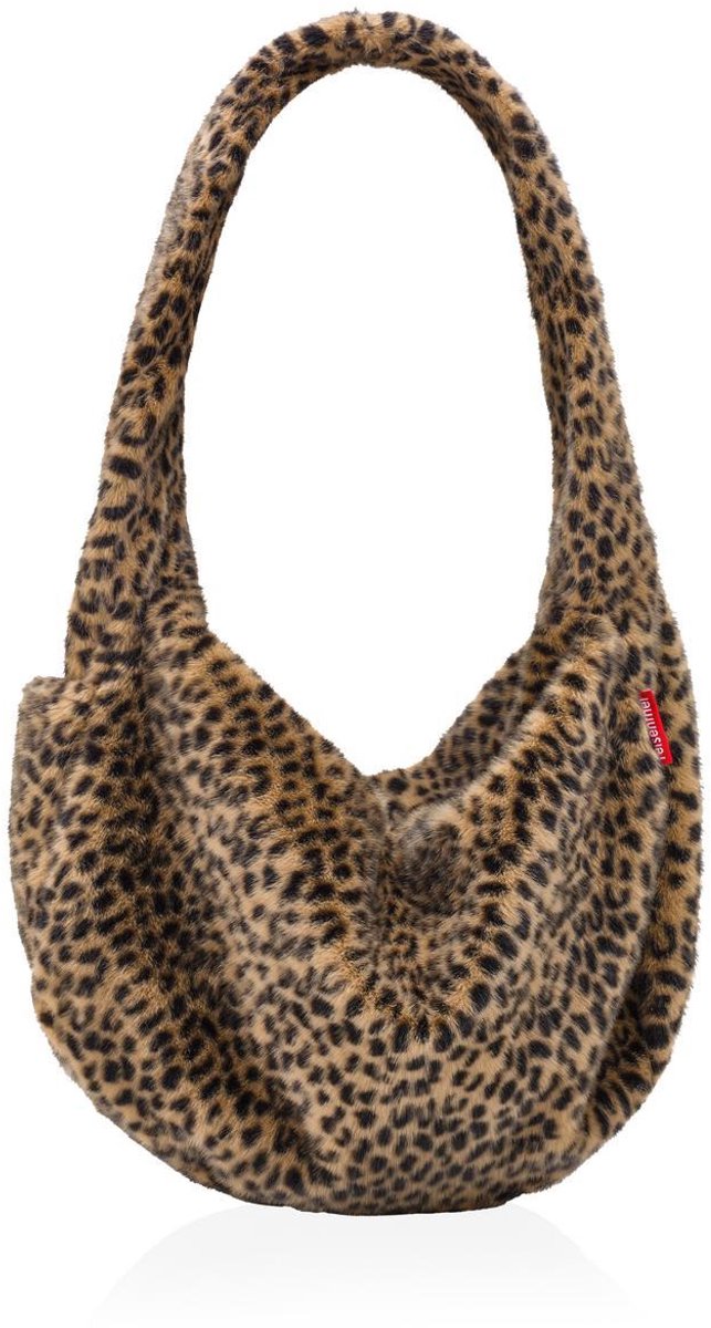 Reisenthel Moonbag Grote Crossbody Tas - Schoudertas - 24L - Leo Fake Fur Bruin