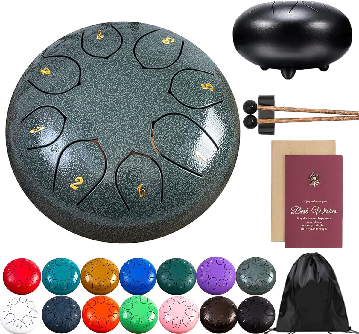 Metalen Regen Drum 8 Tonen Muziekinstrument voor Tuin en Buiten – Muzikale Ontspanning