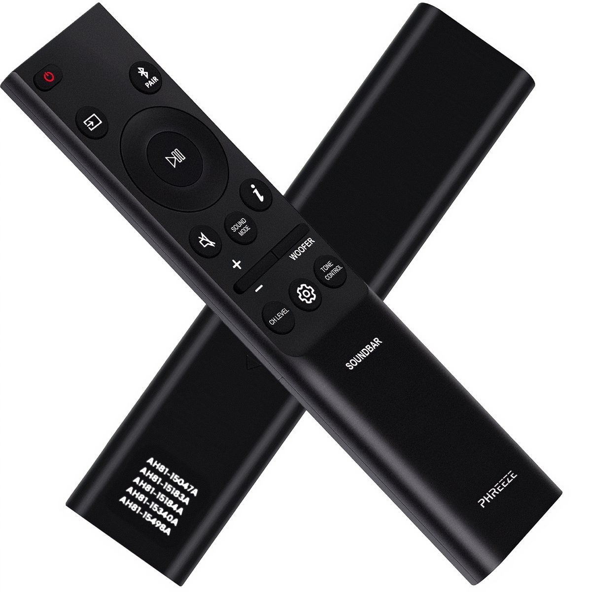 Vervangende Afstandsbediening geschikt voor Samsung Soundbar - Zwart - AH81-15047A / AH81-15183A / AH81-15184A / AH81-15340A / AH81-15498A / HW-B450 / HW-Q990B / HW-Q930B / HW-Q6CB / HW-Q600B / HW-Q67CB