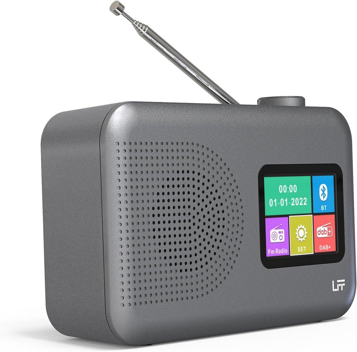 DAB+ Digitale Keukenradio met Bluetooth, FM en Kleurenscherm - Werkt op Batterij of Netstroom