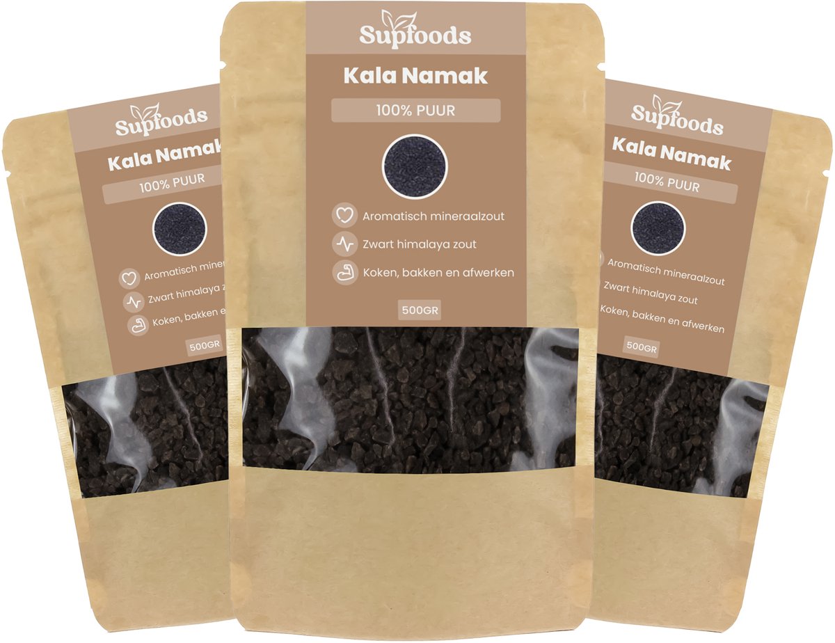 Kala Namak Zout - Zwart Himalaya Zout - 2kg - Natuurlijk Kruidenzout