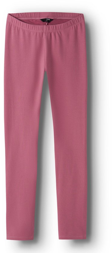 Roze legging met elastische tailleband en smalle pijpen.