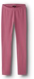 Roze legging met elastische tailleband en smalle pijpen.