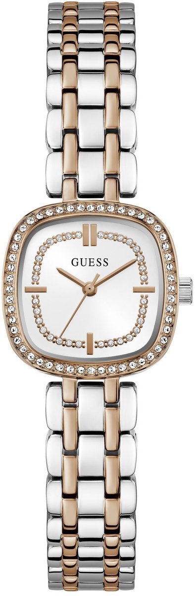 Guess Hazel Quartz Analoog Horloge Tweekleur En Wit Kast: 100% Roestvrij Staal | Armband: 100% Roestvrij Staal 25 mm GW1018L1, GW1018L2, GW1018L3, GW1018L4, GW1018L5, GW1018L6