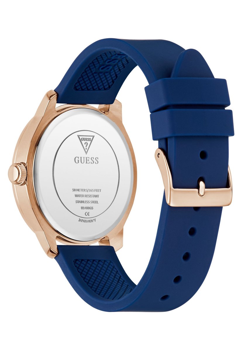 Guess Colton Quartz Analoog Horloge Blauw Behuizing: 100% Roestvrij Staal| Armband: Roestvrij Staal 42 mm U1487G1M, U1487G2M, U1487G3M, U1488G1M, U1488G2M, U1488G5M
