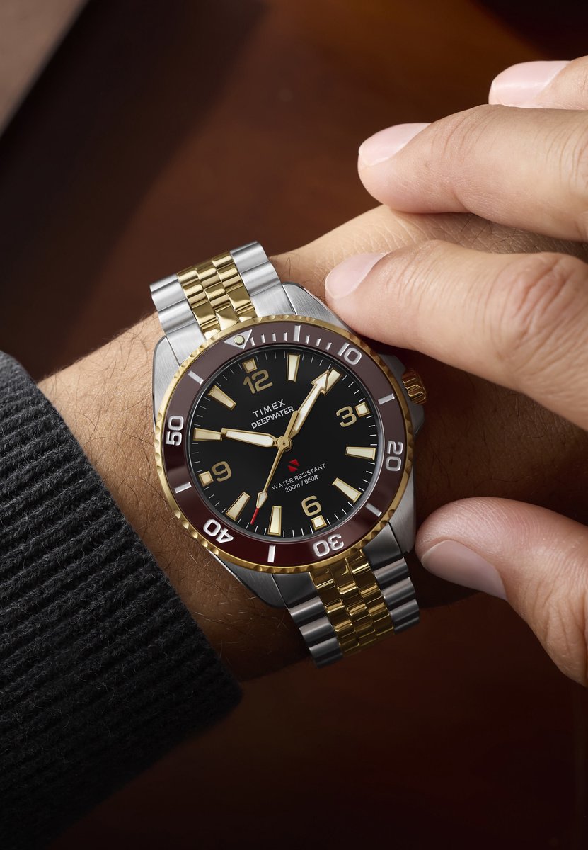 Timex Deepwater Arctic Quartz Analoog Horloge Tweetoon Kast: 100% Roestvrij Staal | Armband: 100% Roestvrij Staal 40.5 mm TW2Y64500AJ, TW2Y64600AJ, TW2Y64700AJ