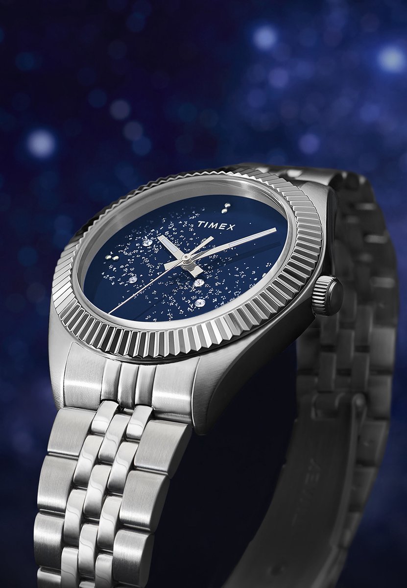 Timex Legacy Quartz Analoog Horloge Silver Tone Kast: 100% Roestvrij Staal | Armband: 100% Roestvrij Staal 36 mm TW2Y20100AJ