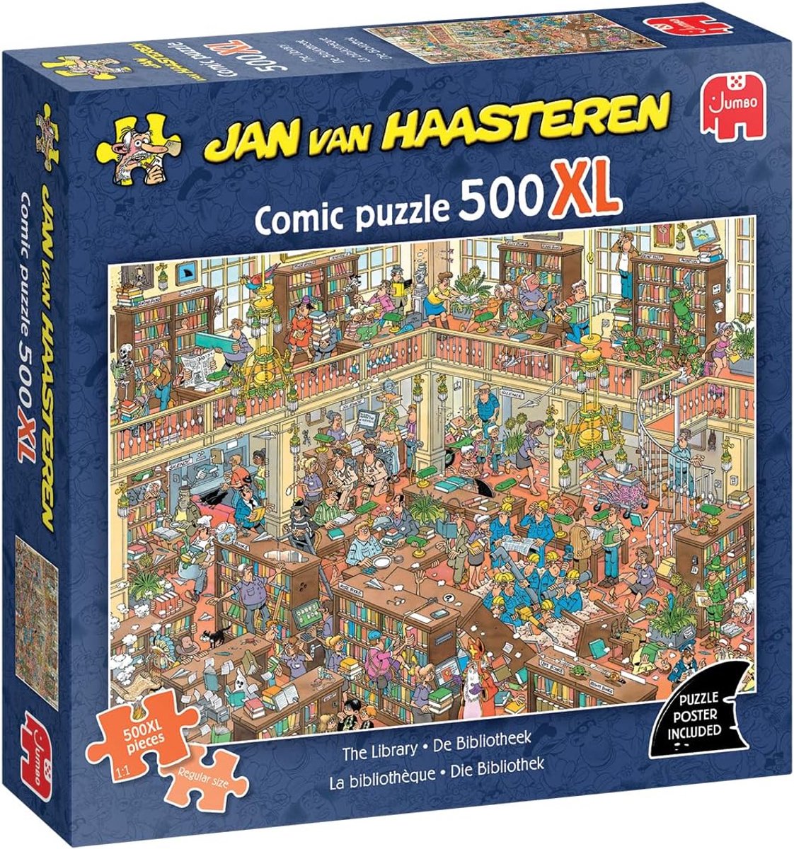Legpuzzel Bibliotheek - 500 Stukjes - Ontspannend Tijdverdrijf - Gerecycled Karton - 68 x 49 cm