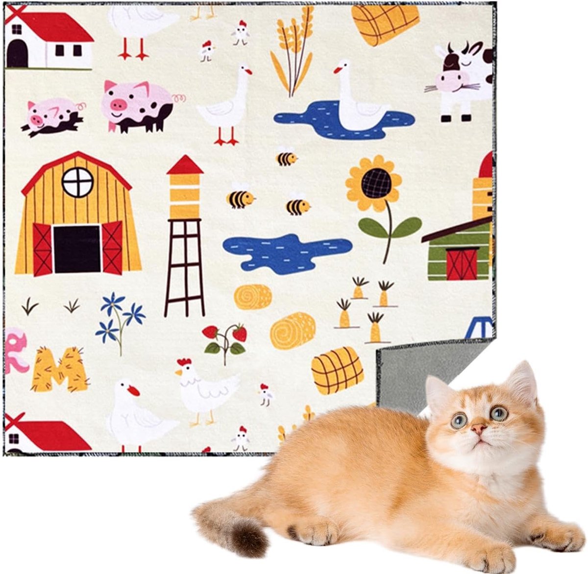 Katten Verzorgingswrap - Katten Inbakerdoek - Veilige Verzorging - Anti-ontsnapping Ontwerp - 55x55cm - Blauw
