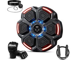 Boxing Machine - Incl. Bokshandschoenen / Springtouw En Reflex Ball - Bokszak - Boksmachine - Boksen - Music