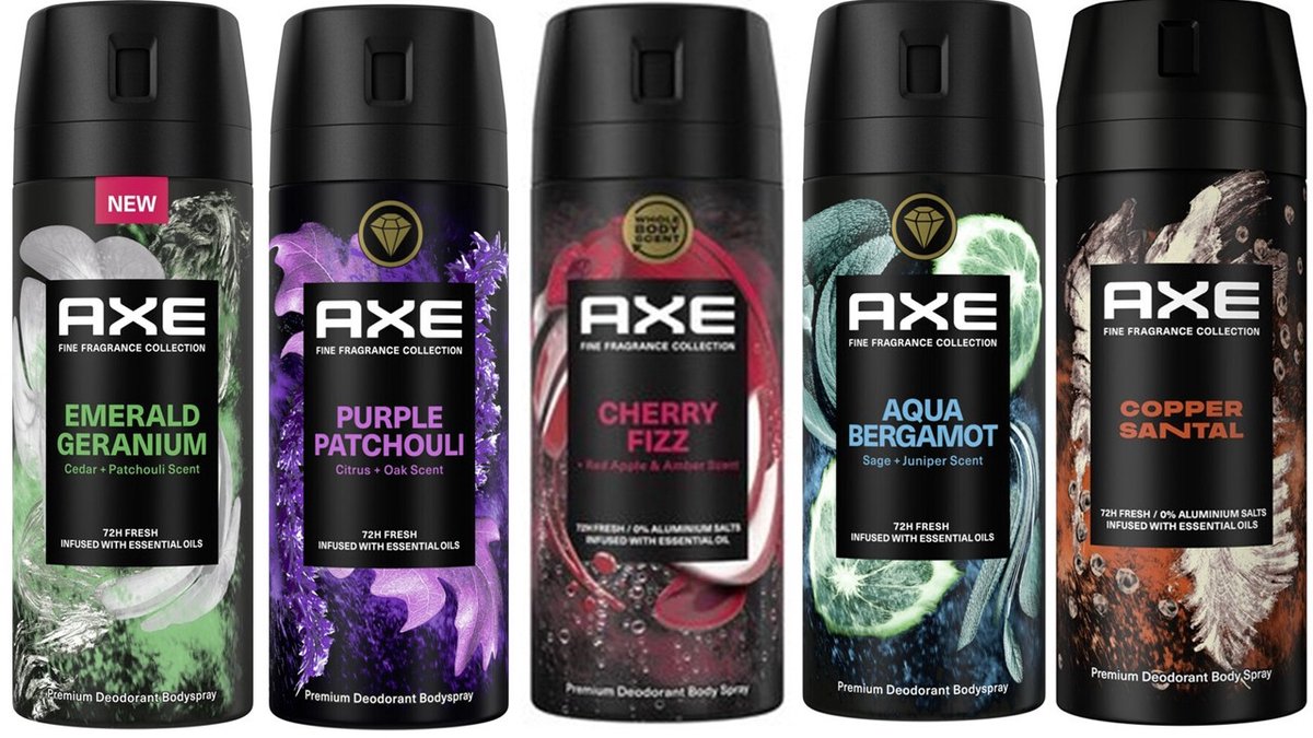 Axe - Fine Fragrance Deo Spray - Try Out - 5 x 150 ml Voordeelverpakking