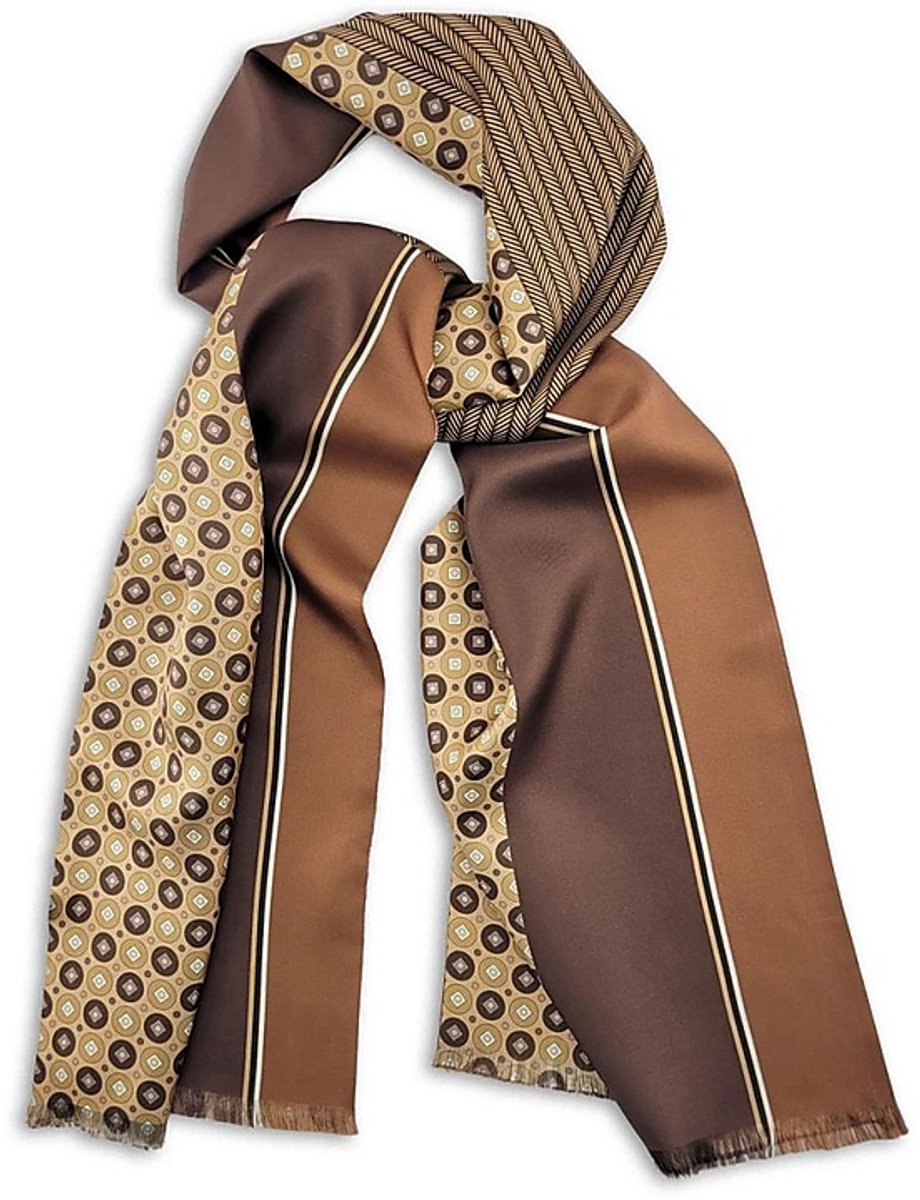 Sir Redman - Sjaals - herensjaal Ronnie - bruin / beige / cognac / wit