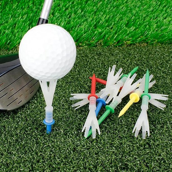 16-delige golfclubpinnen - Zespuntige pinnen - Kunststof, diverse kleuren - Golfaccessoires - Geschikt voor golftraining en gebruik op de golfbaan. — afbeelding 4