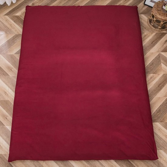 Japanse futonmatras - Vloermatras slaapkussen - Ruimtebesparend slapen - Traagschuim comfortlaag - 190 x 90 x 10 cm - Geel — afbeelding 5