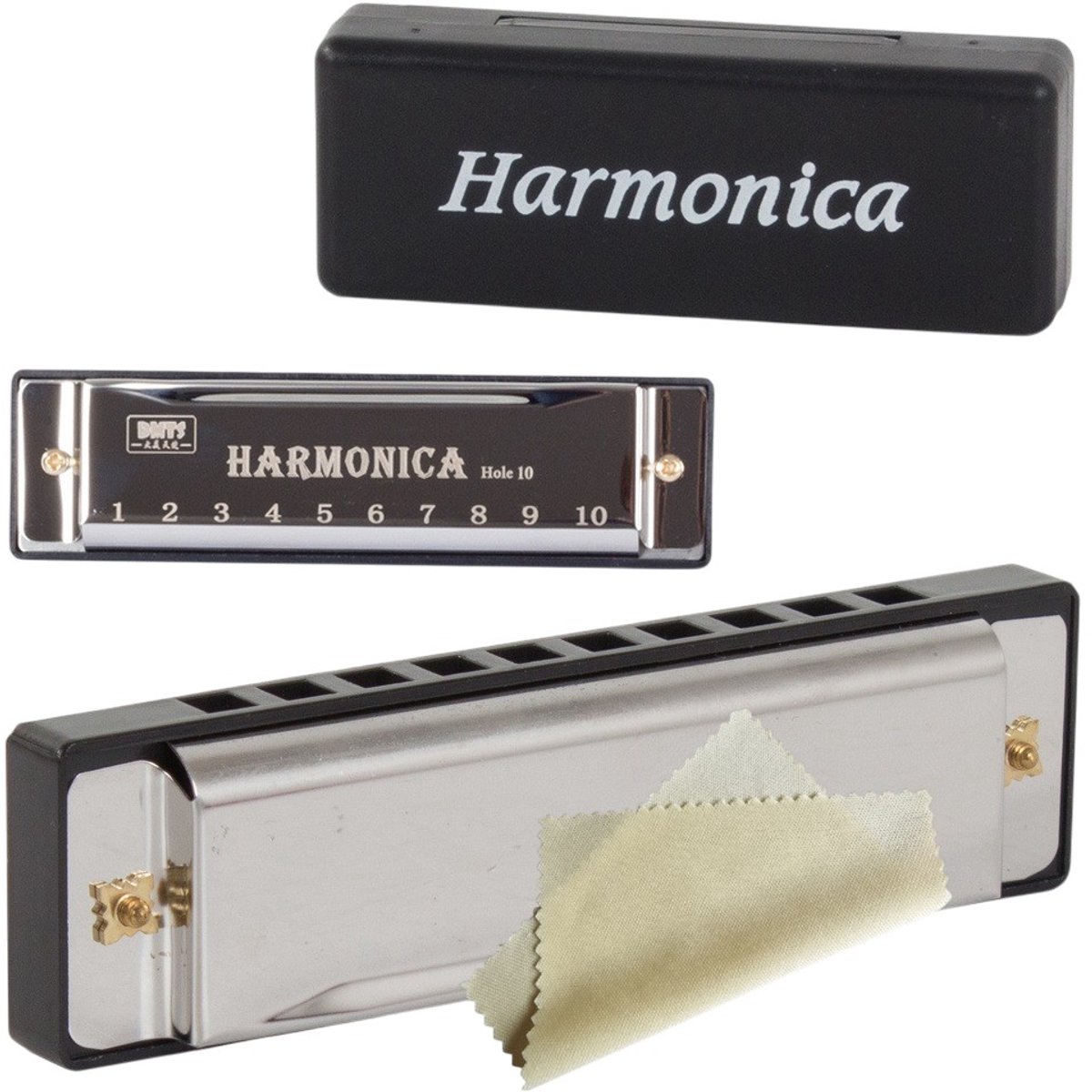 Han-Bar® Mondharmonica – Harmonica C majeur - Voor Volwassenen & Kinderen – Met Luxe Bewaardoos + Doekje