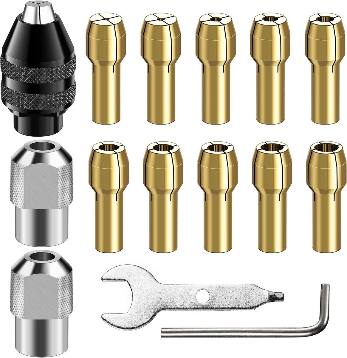 Boor Chuck Collet Set - Spantang Kit - Roterend Gereedschap - Snelwissel Adapter - 3.2mm