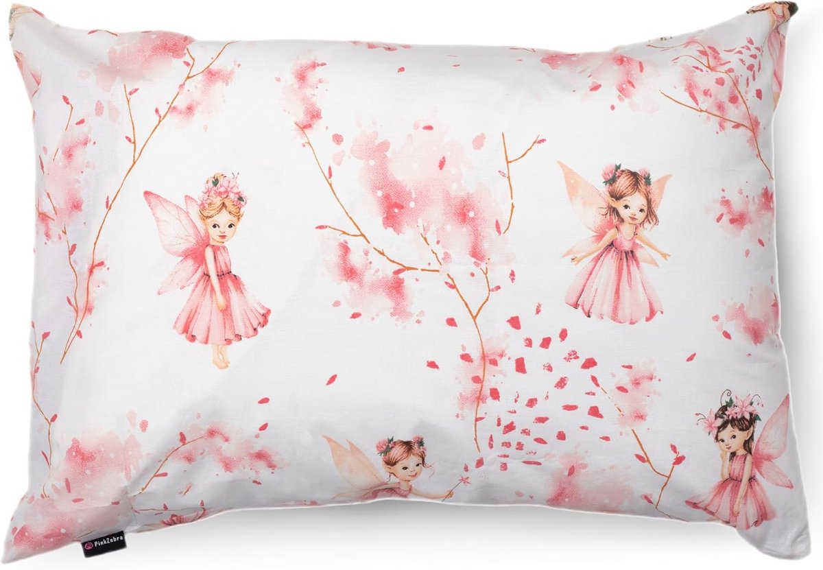 Poppenbeddengoed Set - Poppenaccessoires - Poppenverzorging - 3-delig inclusief - 50 x 28 cm - Roze Fee