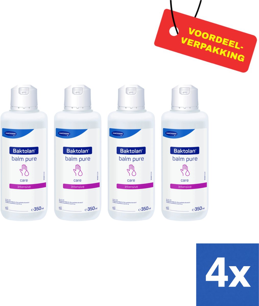 4 x Baktolan Balm Pure 350ml - Voordeelverpakking
