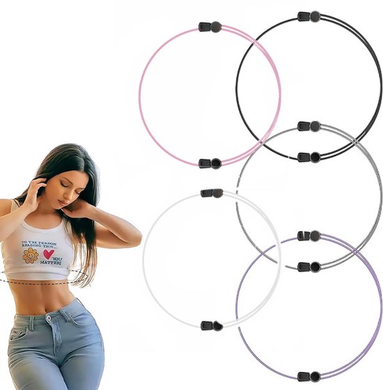 5 Pièces Bande Crop Top - Bande Crop Tuck Réglable - 91 Cm - Ceinture Élastique - Cravate de Chemise pour Femmes - Avec Boucle en Plastique Plat - Réglable - Convient aux Pulls pour Femmes T-Shirts Tops Surdimensionnés