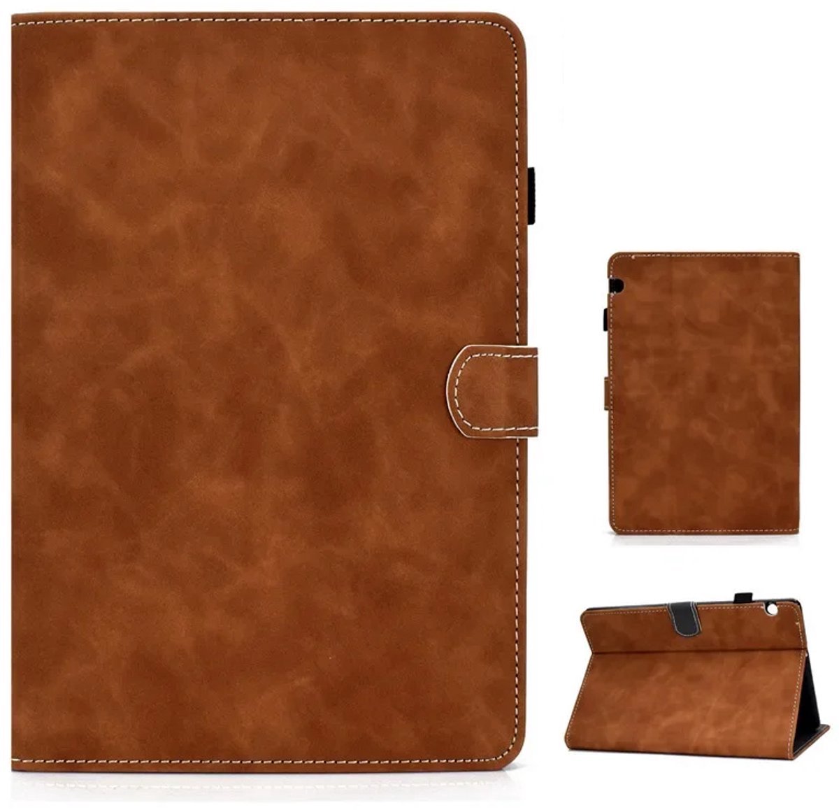 DrPhone IPH1 iPad Pro 11 (2018) Hoes – PU Lederen Case – Penhouder – Standfunctie – Kaartsleuf – Bruin