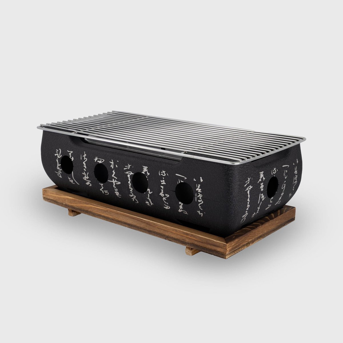 Konro Grill - Aluminium 36 x 18 cm - Japanse Barbecue - Hibachi BBQ - Japanse stijl aluminiumlegering BBQ-grill