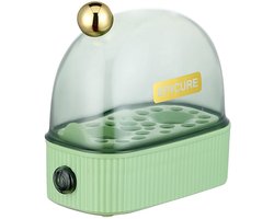 Eierkoker - Mini Elektrische Eierkoker - Eierkoker electrisch - Geschikt voor 2 eieren - Snel, Draagbaar & Automatische Uitschakeling - Voor Keuken & Studentenkamer - Groen