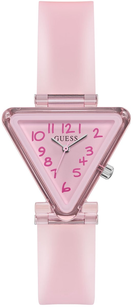Guess Trina Quartz Analoog Horloge Roze Kast:: 100% Bio-Based Nylon | Armband: 100% Siliconen 31 mm GK0012L1, GK0012L2