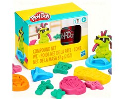 Play-Doh Sun Fun Pals Boetseerklei Set - 6 Potjes van 57 Gram - Soepel Blijvende Klei - Dragon, Hond en Flamingo Figuren - Stimuleert Creativiteit - Vanaf 3 Jaar - Roze, Blauw en Groen