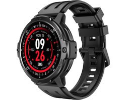 Knobbout 1.46“ Scherm(4cm) Advanced GPS Sport Smartwatch – Sportcapaciteit & Traininganalyse - GNSS Satellietnavigatie - GOMORE Trainingsalgoritme - Lactaatdrempel Test - 30 m Waterdicht- 500mAh - Zwart