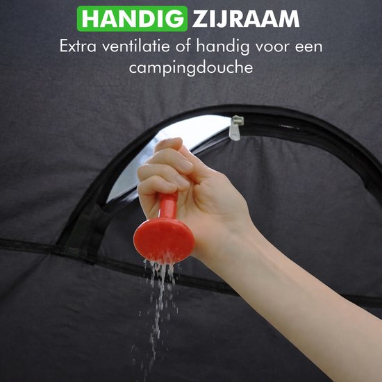 Travelhawk Pop-Up Tent - 1 Persoons - Douchetent - Wc Tent - Omkleedtent - 200cm x 120cm x 120cm - Voor Camping, Strand & Outdoor - Zwart van Travelhawk — afbeelding 5