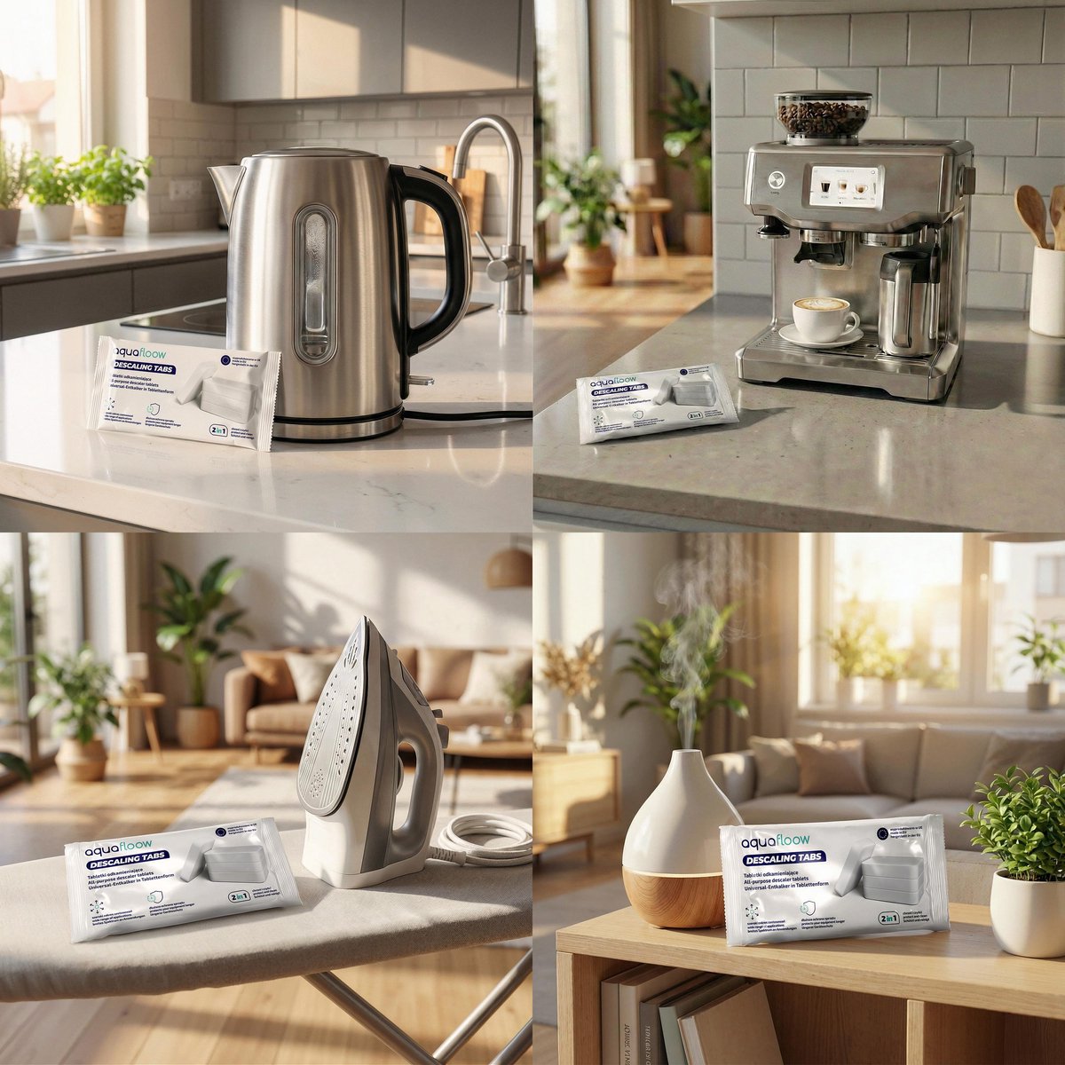 AquaFloow Ontkalker - Ontkalkingstabletten 2-in-1 - Universeel - voor Koffiemachine en Waterkoker - 4 stuks (4 x 14 g) — afbeelding 3