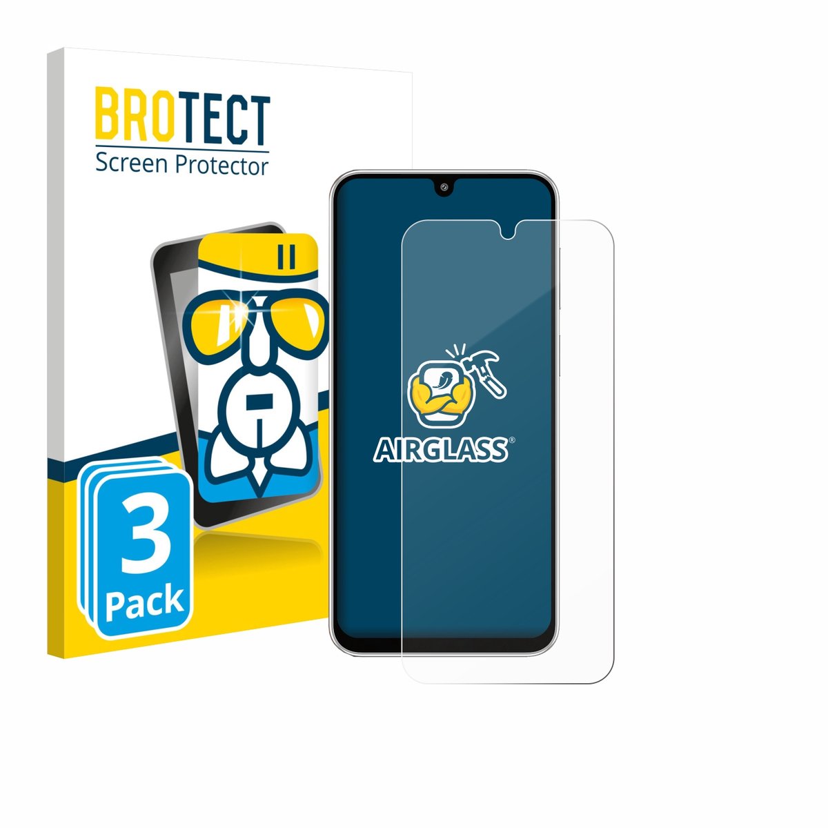Screenprotector 3 Stuks voor Samsung Galaxy M36 Beschermglas transparant
