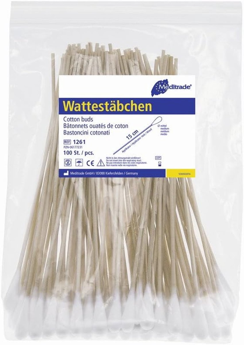 Wattenstaafjes Pakket - Katoen Swabs - Dagelijkse Hygiëne - Houten Handvat - 15 cm Lengte
